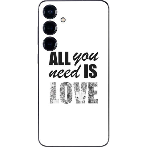 All You Need Is Love BW Galaxy S25 Skin